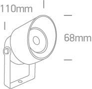 67488A/AN/W ANTHRACITE COB LED 5W WW IP65 SPIKE 100-240V - One Light shop