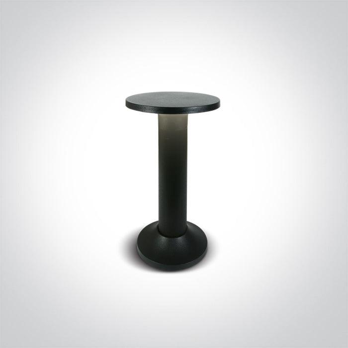 67490/B/W BLACK LED 6,5W WW IP54 30cm BOLLARD 230V - One Light shop