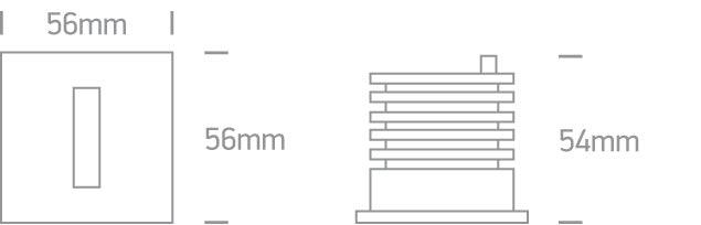 68004 RECESSED 3W WW DARK LIGHT IP54 350mA - One Light shop