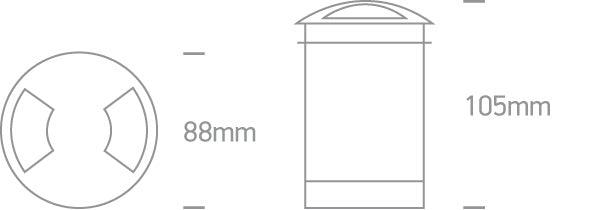 69016/W ALUMINIUM IP67 INGROUND LED 3W WW 100-240V - One Light shop