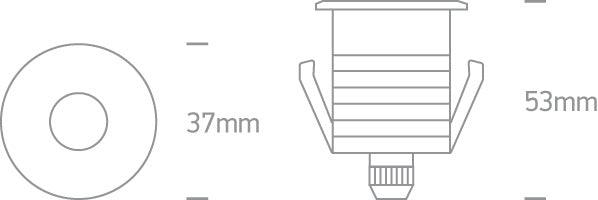 69042/AL/W ALUMINIUM IP67 INGROUND LED 1W WW 350mA - One Light shop