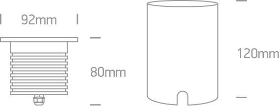 69052A/W ALUMINIUM IP67 INGROUND COB LED 13W WW 36deg 350mA - One Light shop