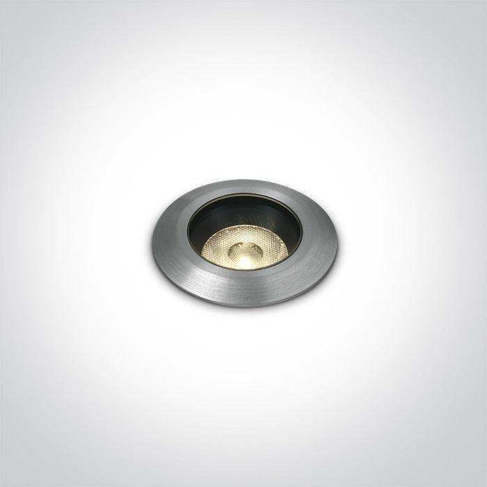 69056A/W ALUMINIUM IP67 INGROUND COB LED 3W WW 38deg 24V DC DIMMABLE DARK LIGHT - One Light shop