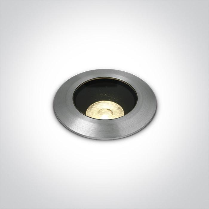 69056B/W ALUMINIUM IP67 INGROUND COB LED 7W WW 38deg 24V DC DIMMABLE DARK LIGHT - One Light shop