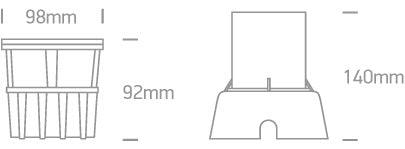 69060/B/W BLACK INGROUND TRIMLESS LED 6W WW IP67 100-240V - One Light shop