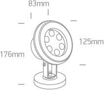 69064B 6X1W LED CW SS316 IP68 ADJUSTABLE UNDERWATER LED 24V - One Light shop