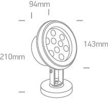 69064C 9X1W LED CW SS316 IP68 ADJUSTABLE UNDERWATER 24V - One Light shop