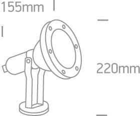 7010A S/STEEL316 SPOT PAR 38 BASE/SPIKE IP65 - One Light shop