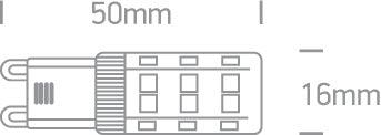 7103ALGT/W G9 LED 3W 3-STEP DIMMING WW 230V - One Light shop