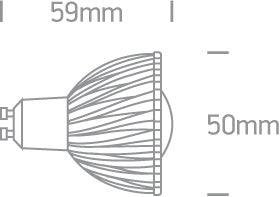 7304G/D/30 LED 3w GU10 DL 30deg - One Light shop