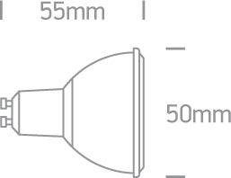 7306CBG/W BLACK COB LED 6W WW GU10 60deg 230v - One Light shop