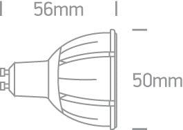 7306GC/W LED 7W GU10 WW CRI97 36deg 230V - One Light shop