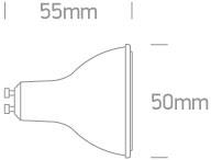 7307BG SMD GU10 7W 90deg 230v - One Light shop