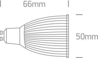 7308G/D/45 LED 7w GU10 DL 45deg - One Light shop