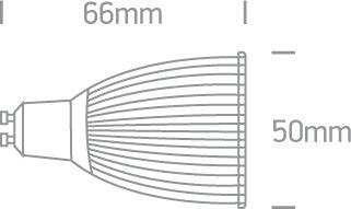 7308GD/D/45 LED 7w DIMMABLE GU10 DL 45deg - One Light shop