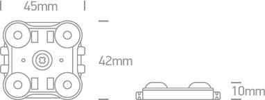 7840D/D LED IP65 MODULE 4x0,5w 12vDC 6000K CHAIN 50pcs 10m - One Light shop