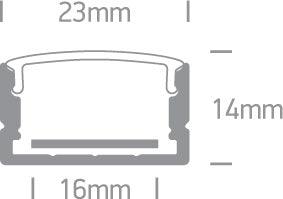 7905 PROFILE 2m + PC opal diffuser - One Light shop