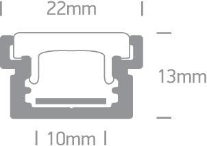 7915R/AL ALUMINIUM INGROUND TRIMLESS PROFILE 2m IP67 - One Light shop